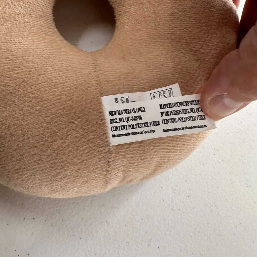 Plush Donut-Shaped‎ Embroidered Sprinkles Doughnut Frosted Stuffed Animal